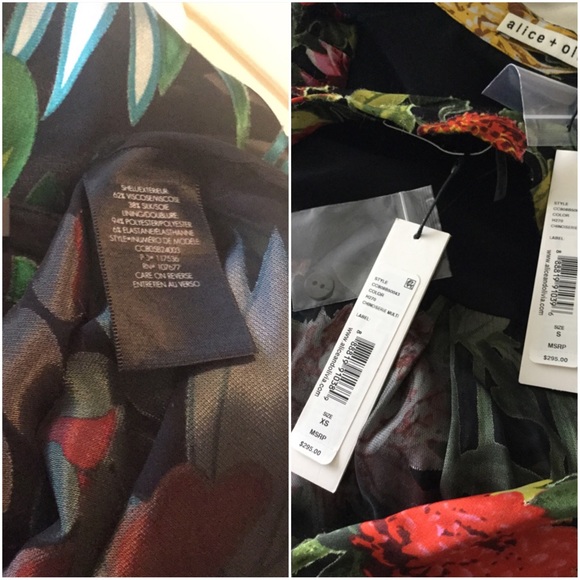 Alice + Olivia Amos Floral Burnout Long-Sleeve Top - Picture 8 of 8